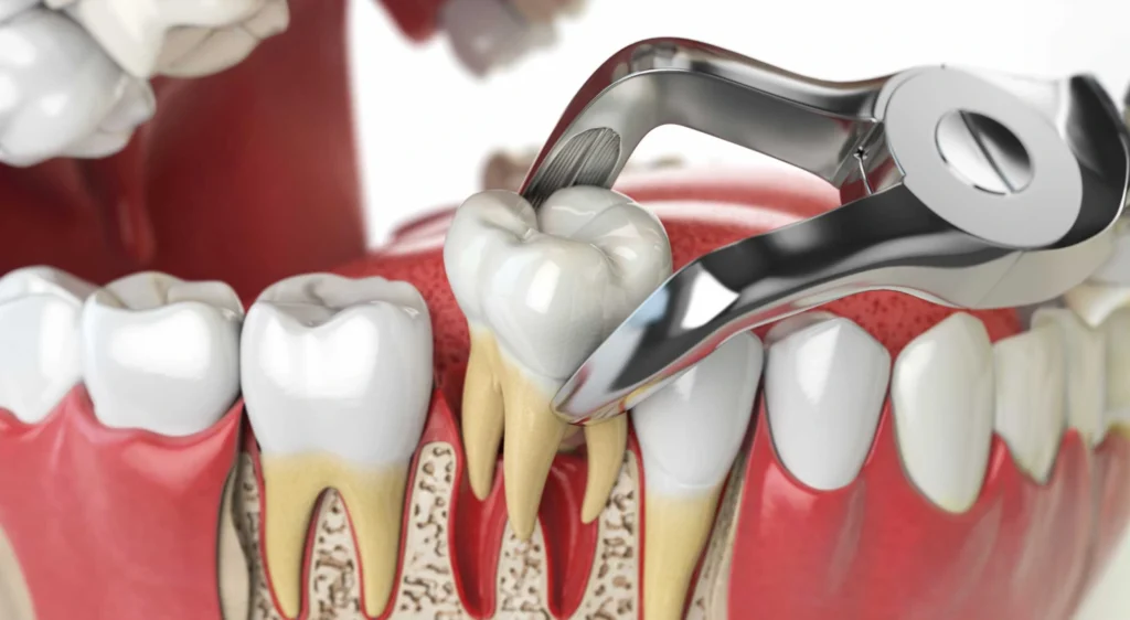Wisdom tooth extraction procedure at National Medical Center Satwa Dubai