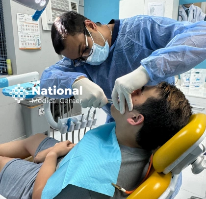 Metal braces orthodontic transformation before and after at National Medical Center